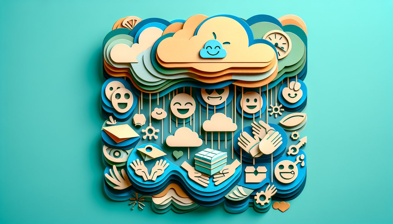 Paper art hearts stars text bubbles on teal background, quiz invites you to find BFF nicknames and best friend code names