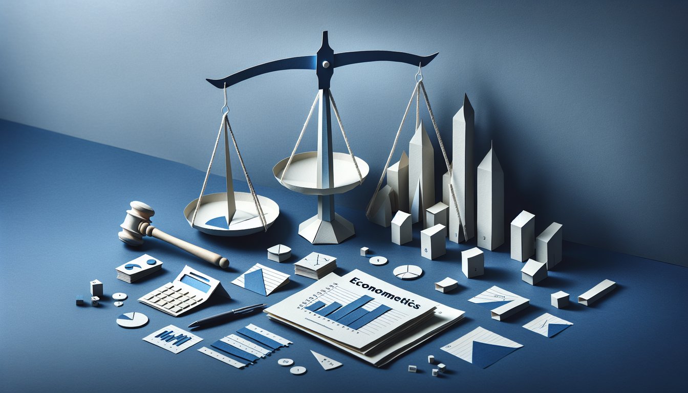3D voxel art representing the Econometrics course, showcasing high-quality design.