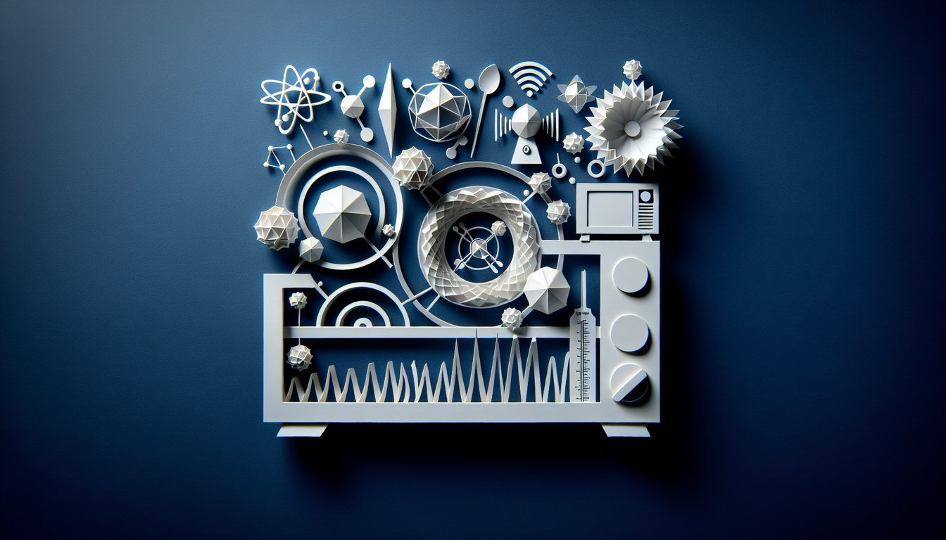 3D voxel art showcasing course content for Adv Microwave Measurements.