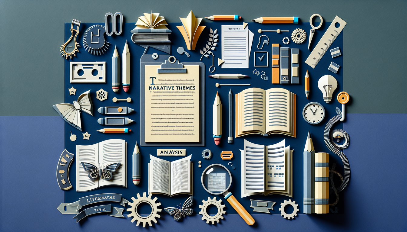 Paper art representing a trivia quiz for high school English literature, Act I Dreams Rise