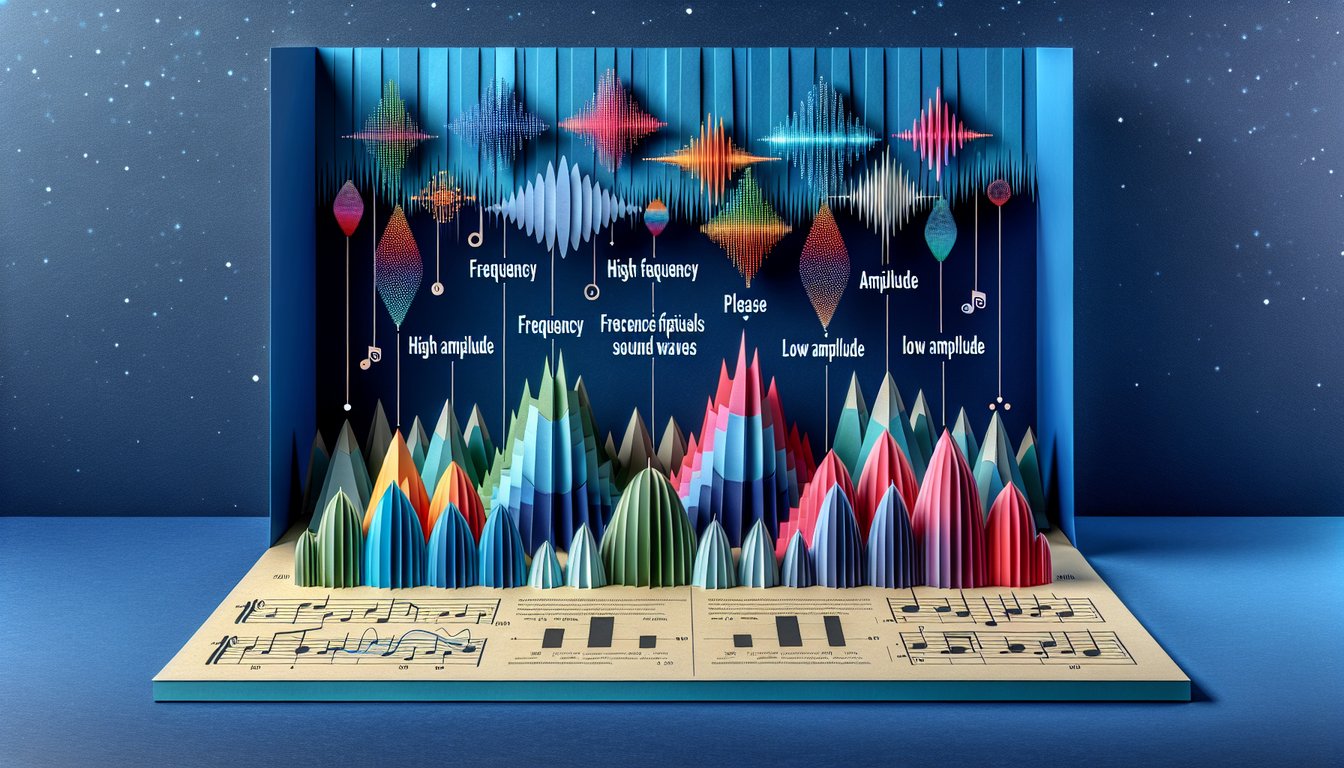 Paper art representing Sound Waves Showdown quiz for high school students on sound wave fundamentals.