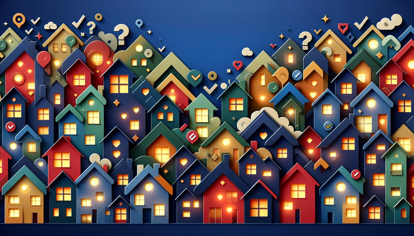 Paper cut illustration of Tanner family silhouettes stacked in playful collage on dark blue background for quiz.