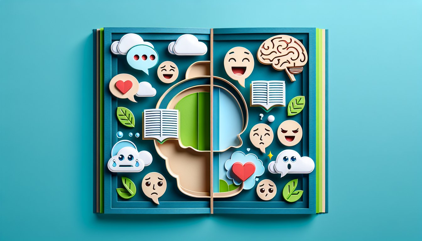 Paper art illustration for a fill in the blank questions quiz on a teal background.