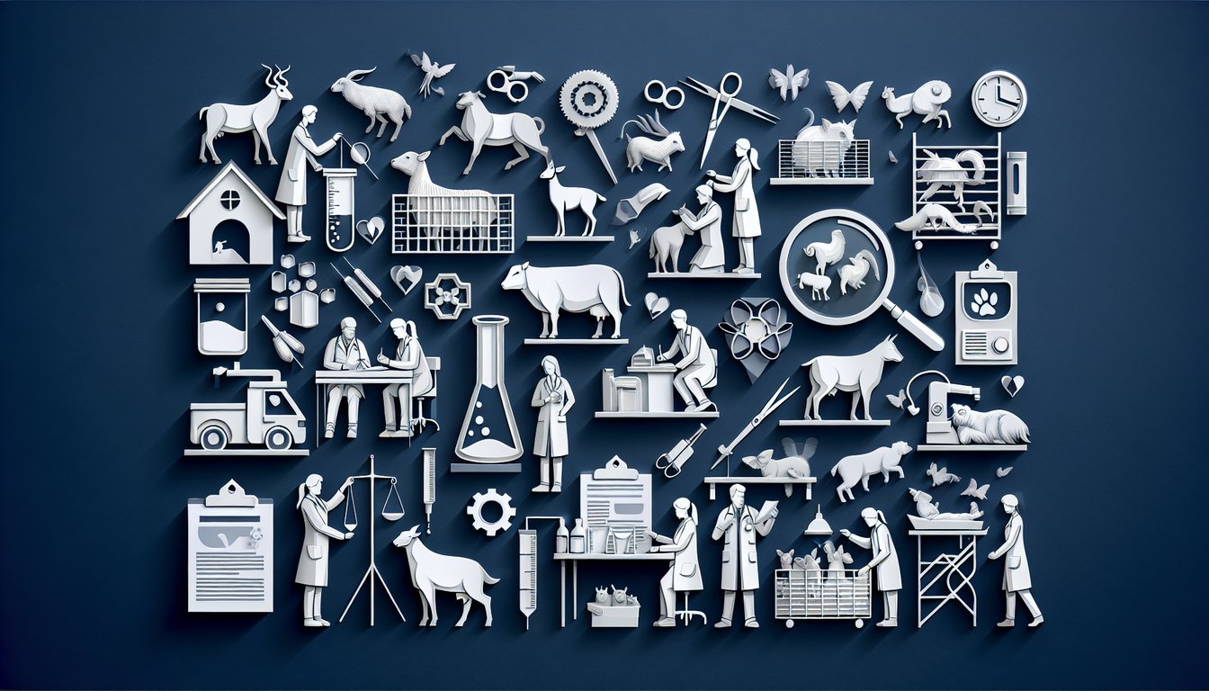 3D voxel art showcasing Animal Science Careers and Professional Development course