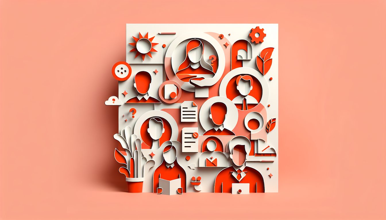 Paper art illustration for Big City Greens personality quiz on coral background