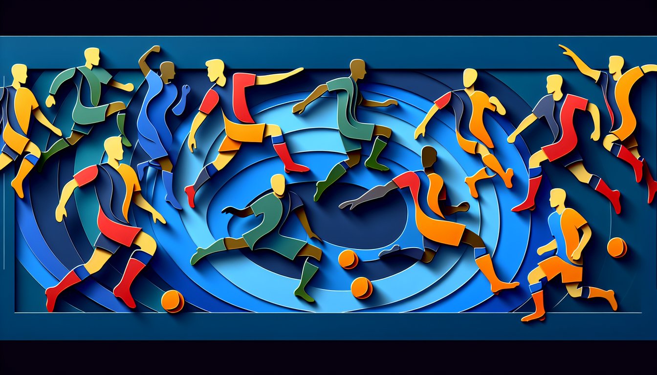 Paper art footballer kicking a ball on dark blue background quiz matches your playing style with Messi Ronaldo and pros