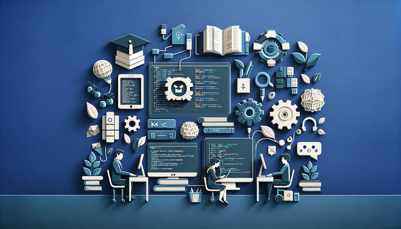 Paper art depicting a trivia quiz about advanced Linux command-line and system management skills.