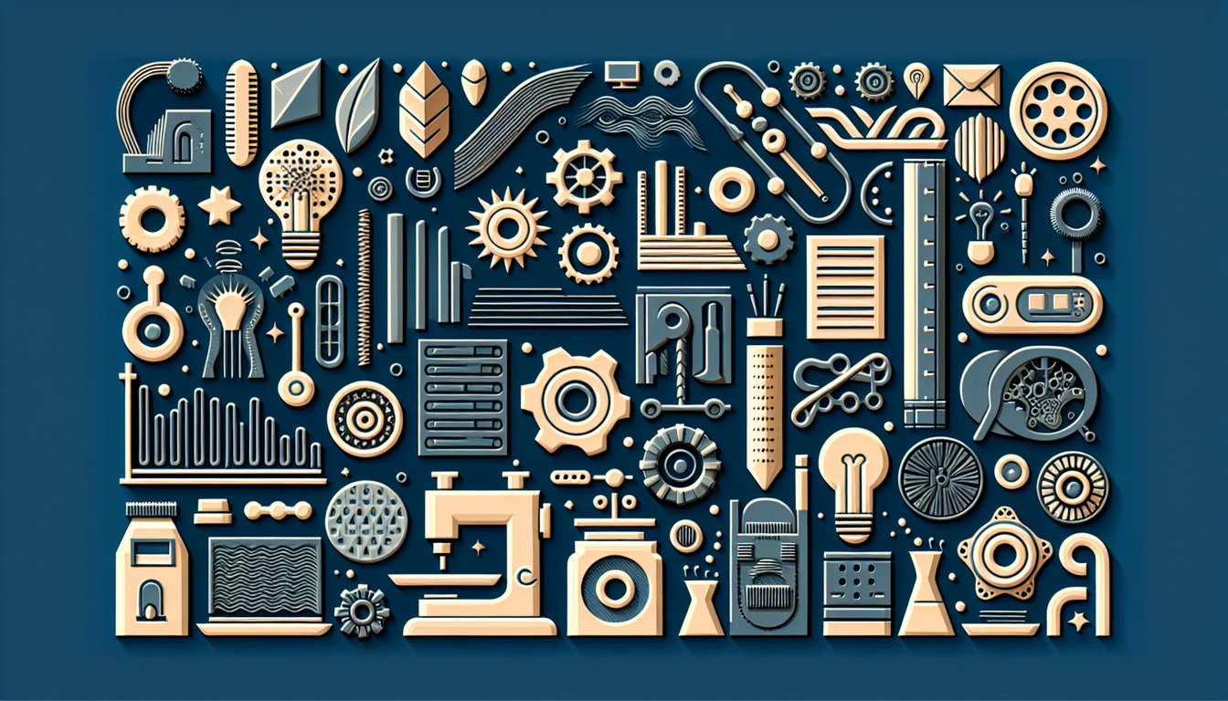 Colorful paper art illustrating a quiz on Thermoforming Material Knowledge Test.