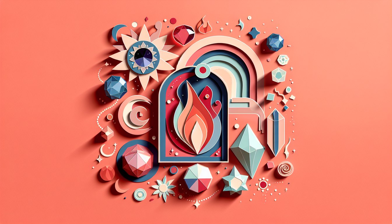 Paper art illustration for Steven Universe character personality quiz on a coral background