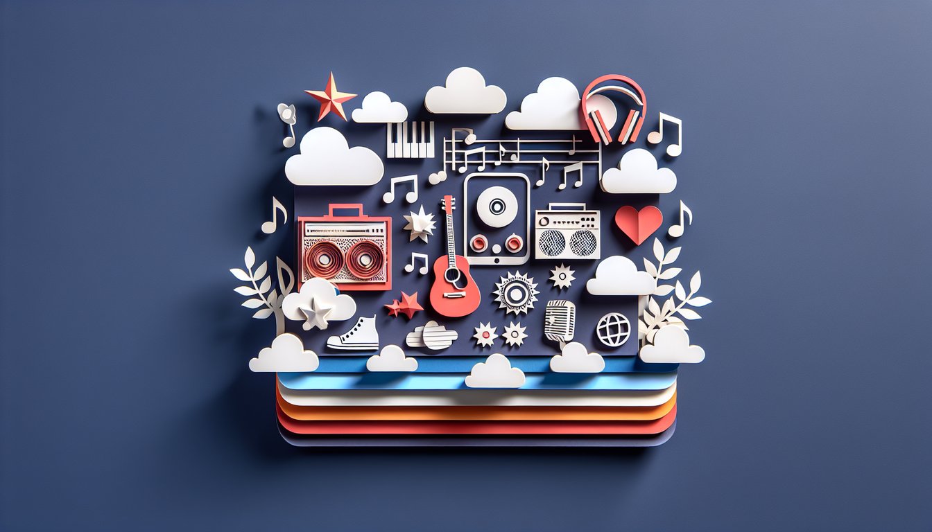 Harry Styles themed quiz paper art illustration on a dark blue background.