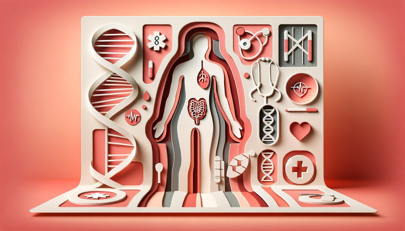paper cut medical prefixes icons and letters on coral background promoting roots and combining forms quiz