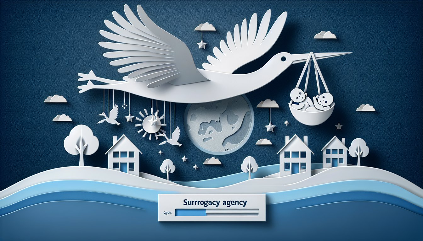 Colorful paper cutouts symbolizing a trivia quiz on surrogacy agency knowledge