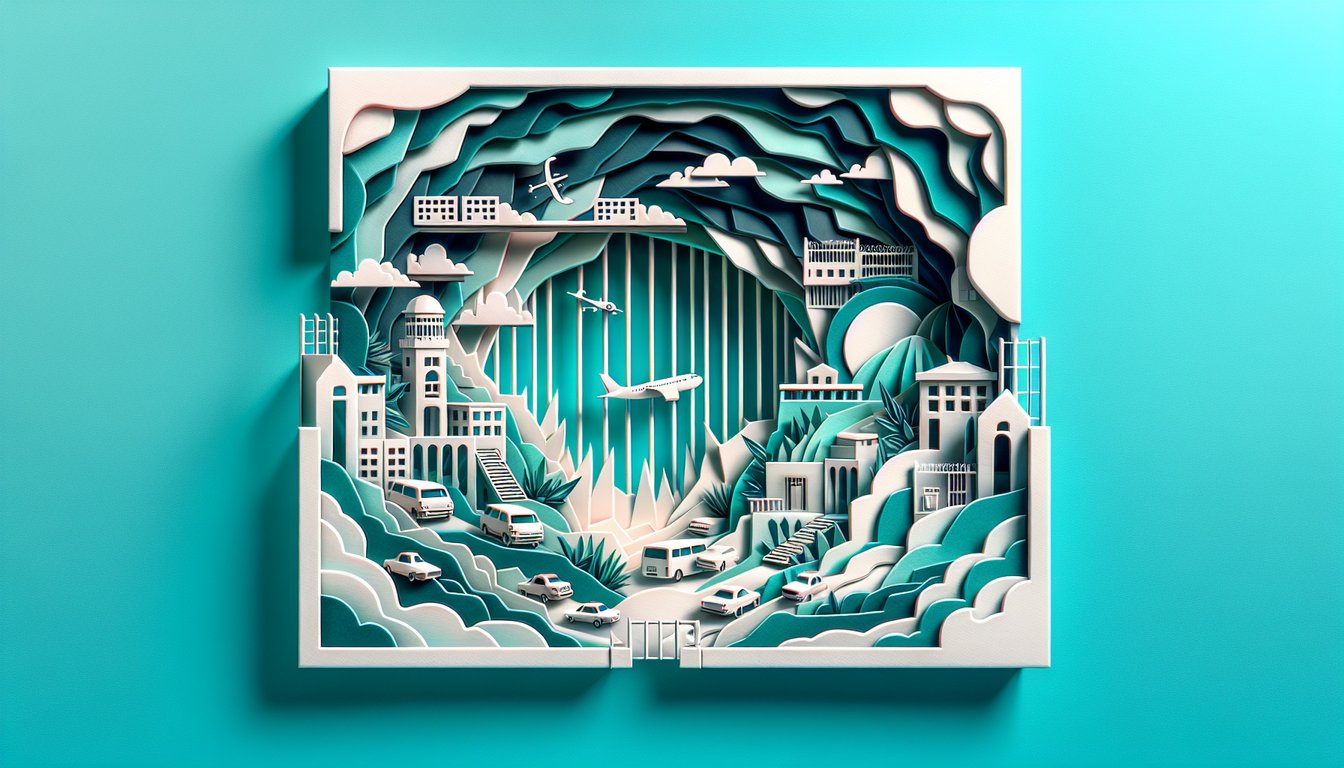 Paper art illustration for Prison Break quiz on teal background