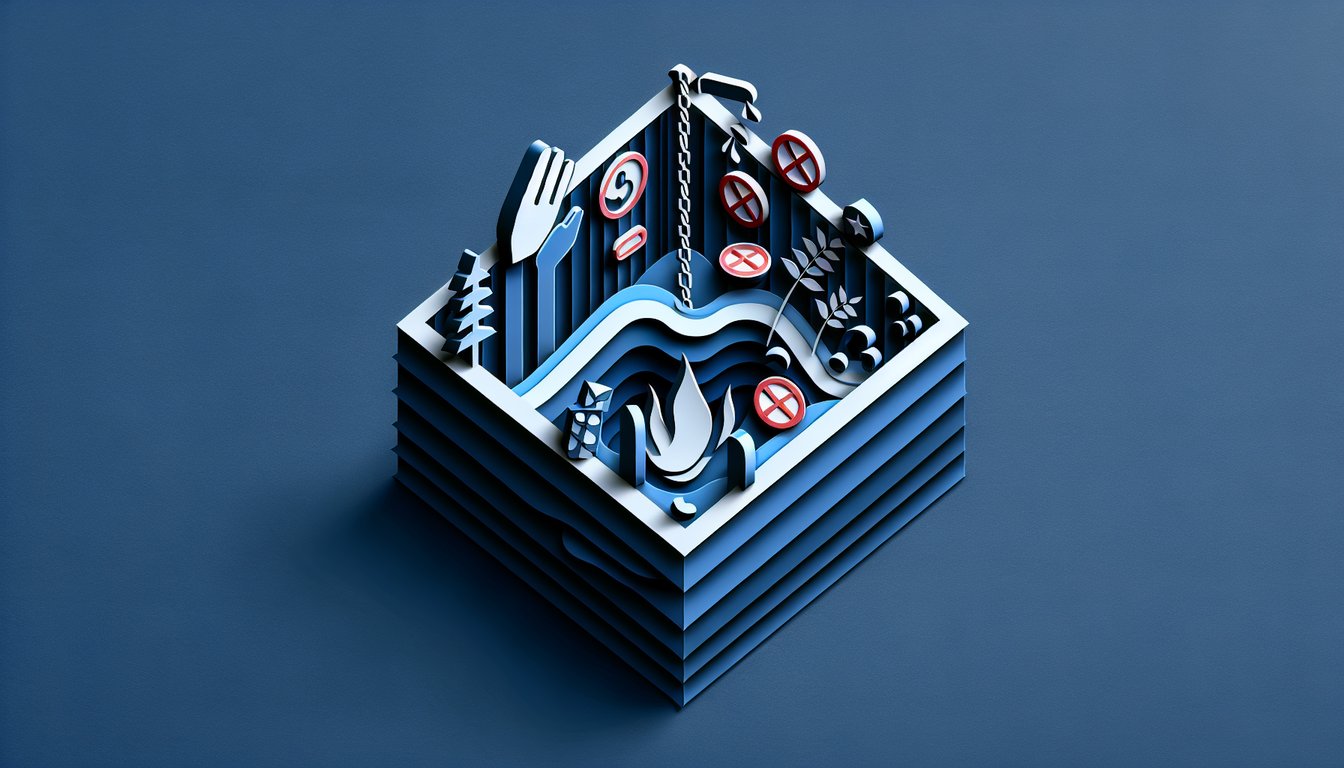Paper art illustration for toxic friendship quiz on dark blue background.
