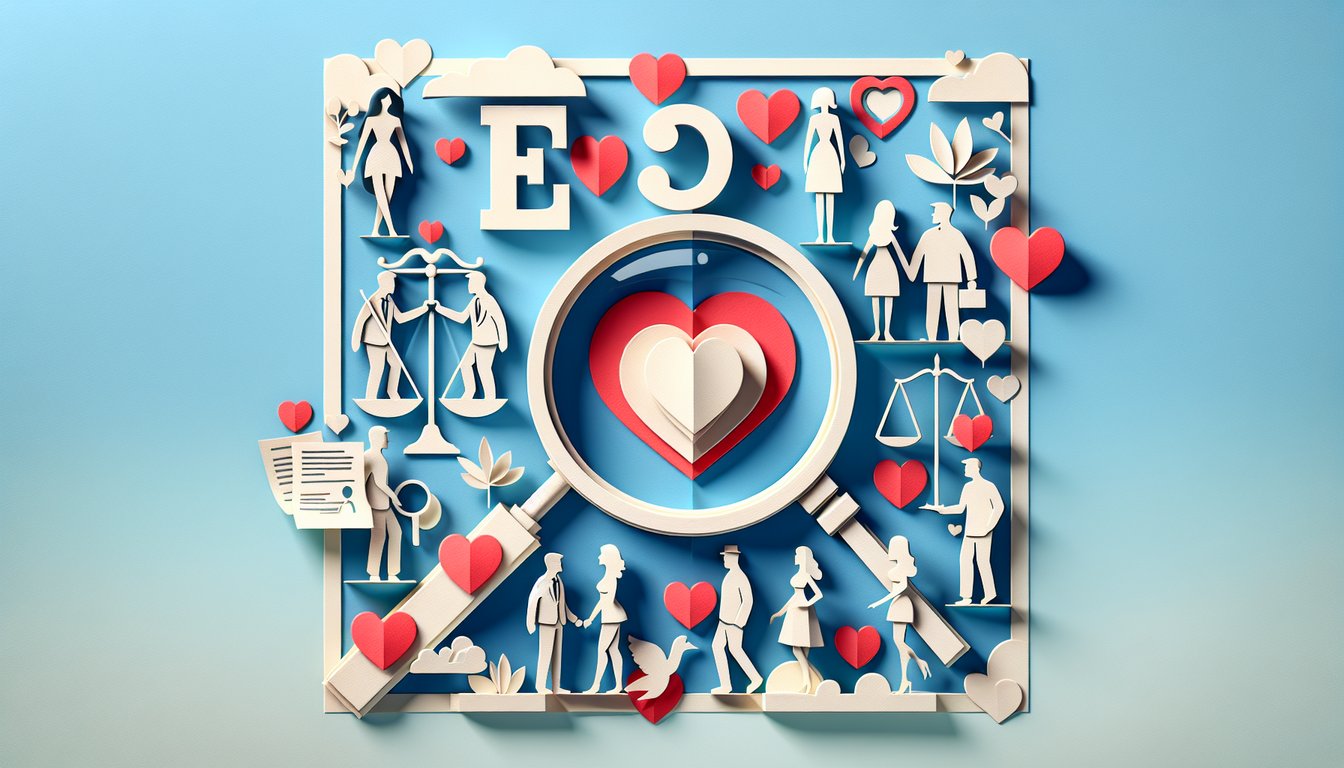 Paper art illustration for Letter Crush quiz on sky blue background to guess crushs name initial and compatibility insights