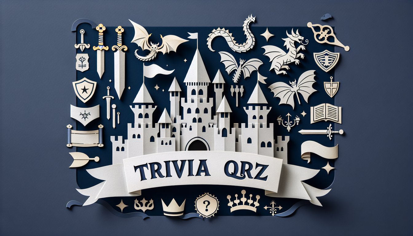 Colorful paper art display promoting a Game of Thrones trivia quiz