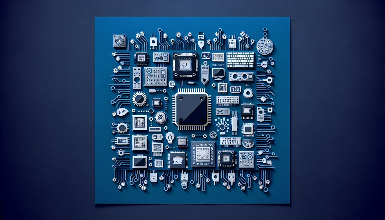 Colorful paper art depicting a quiz on Embedded Systems Knowledge Test.