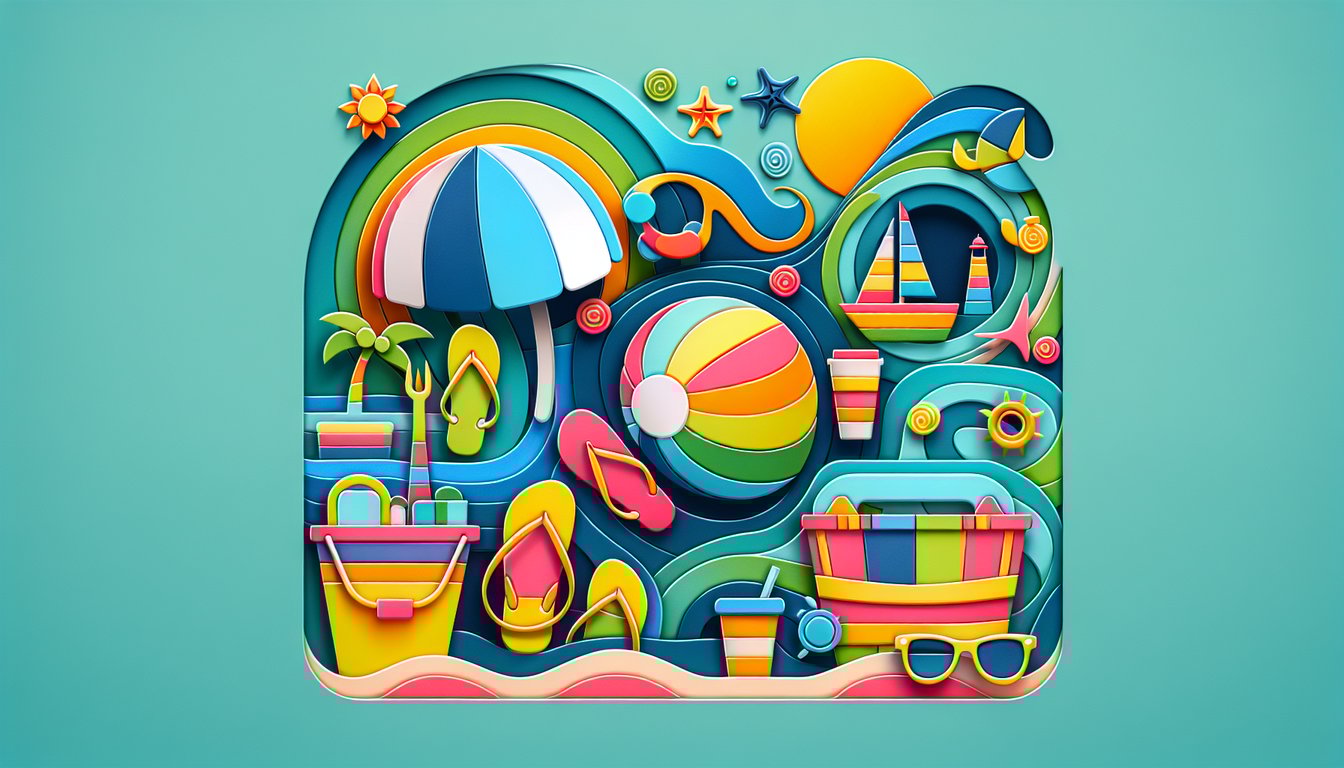 Paper art illustration for Jersey Shore nickname personality quiz on a teal background