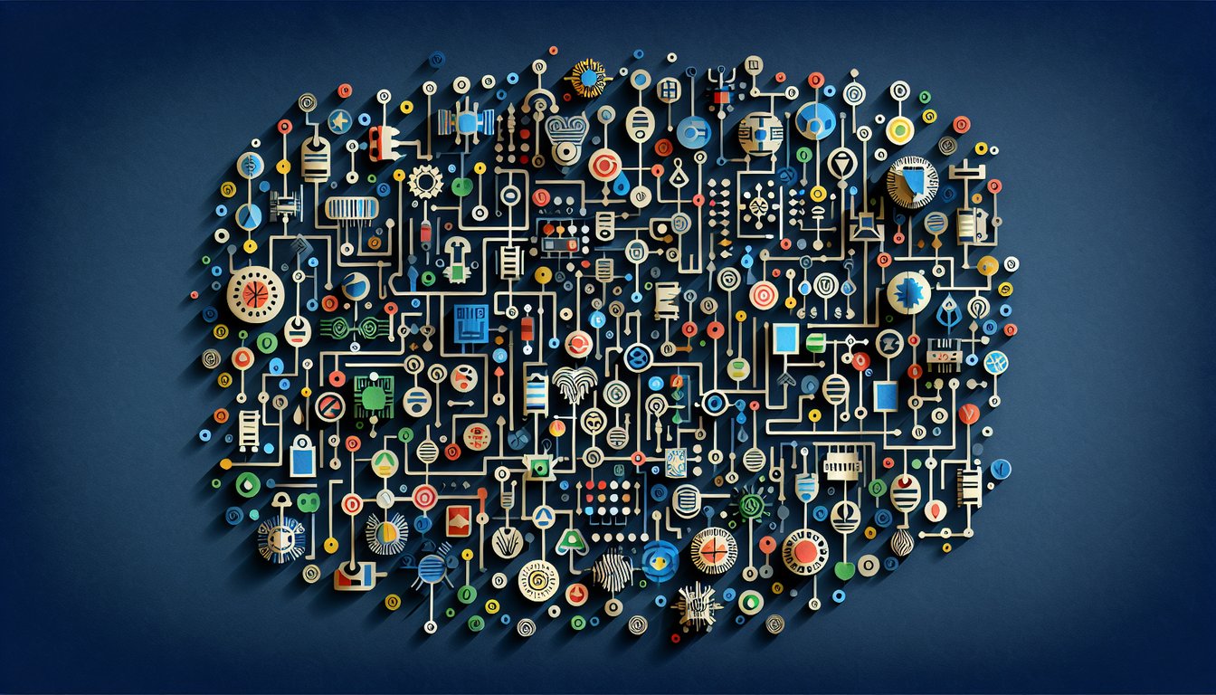 Paper art illustrating a trivia quiz on identifying electronic schematic symbols.