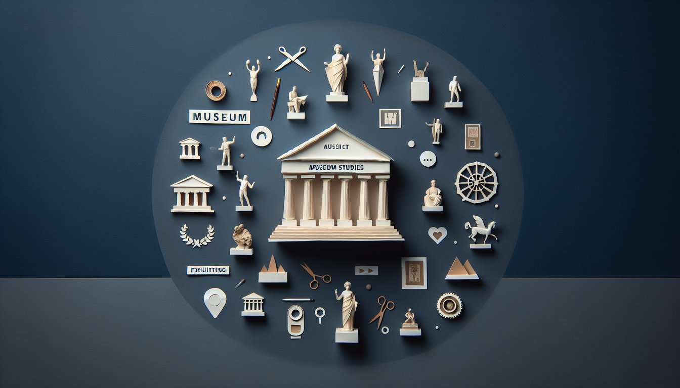 3D voxel art showcasing Museum Studies Capstone course content