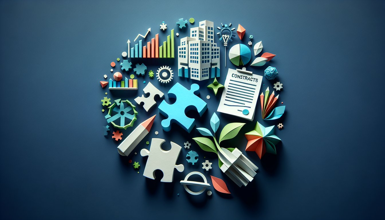 Colorful paper art displaying questions for SBA 504 Loan Knowledge Assessment Quiz
