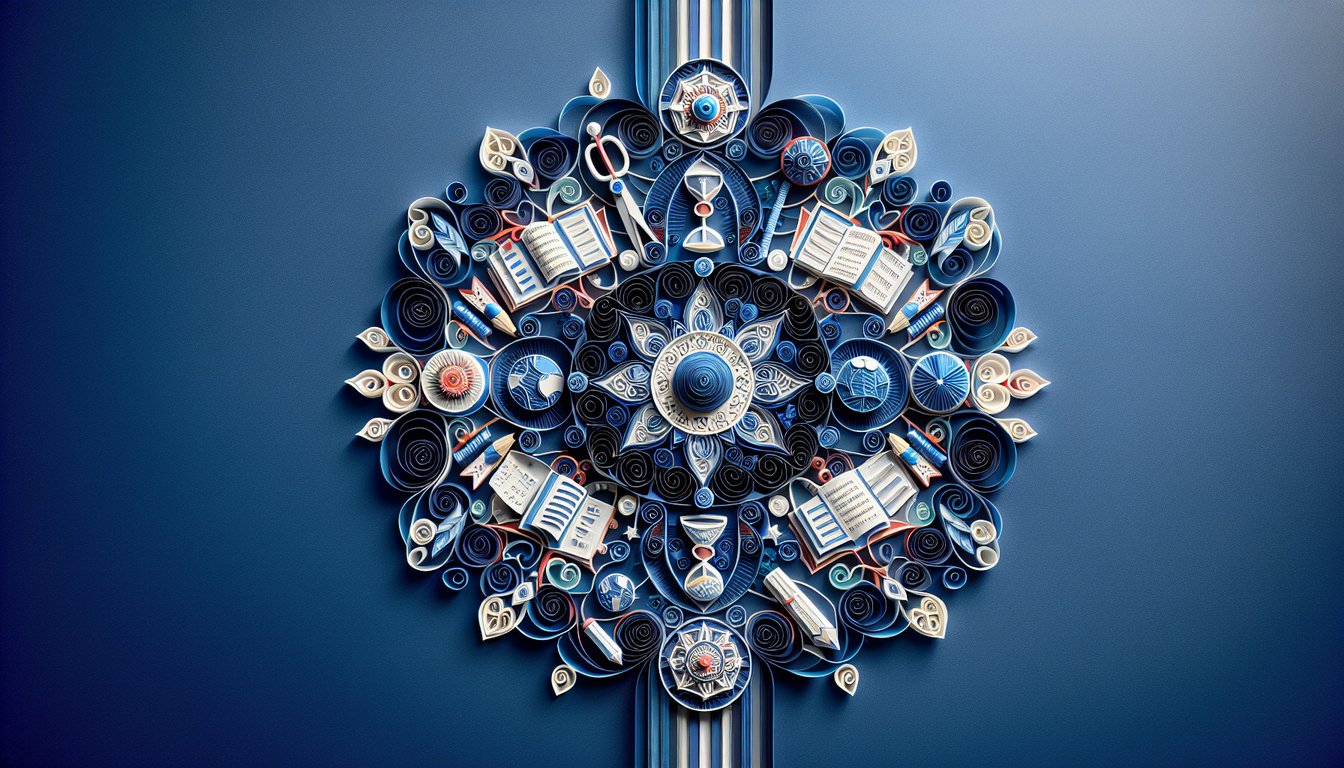Colorful paper art promoting the Best Answer Challenge trivia quiz for high school students.