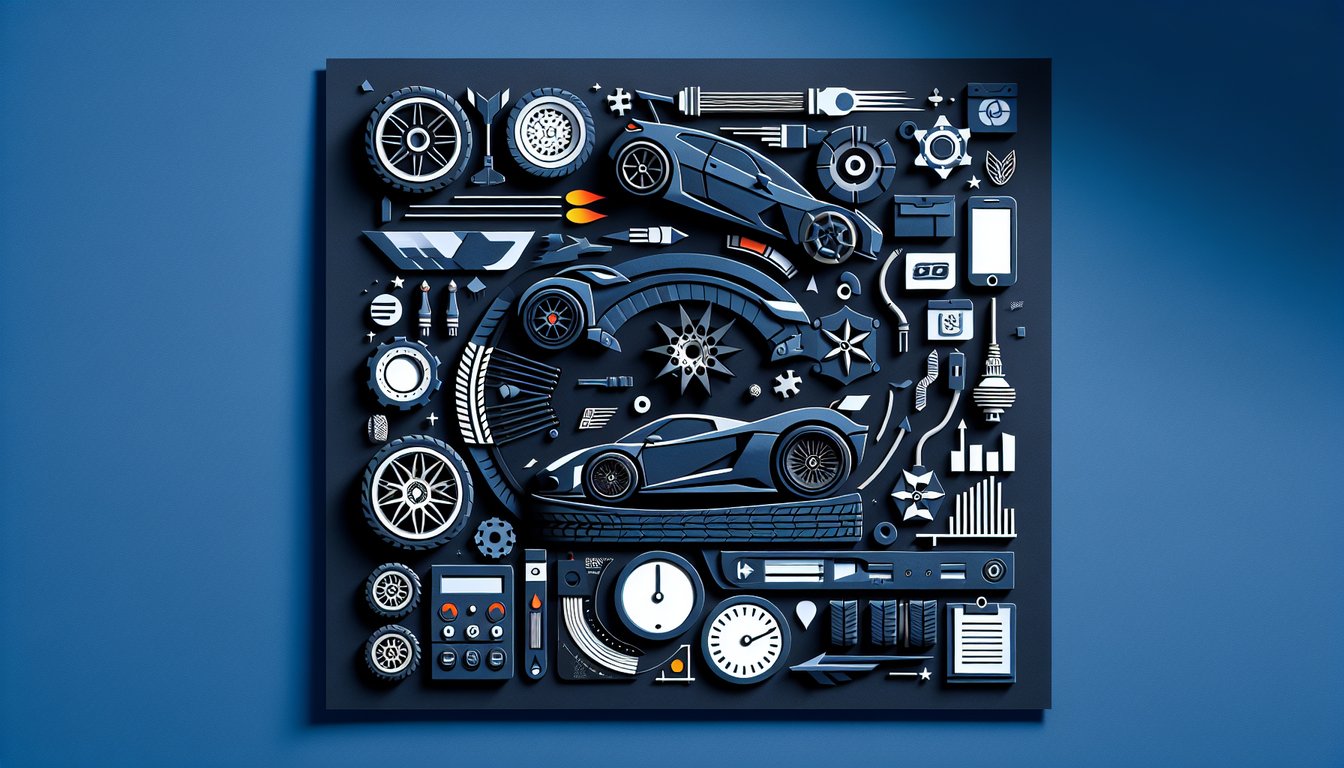 Colorful paper art depicting various supercars for a knowledge quiz