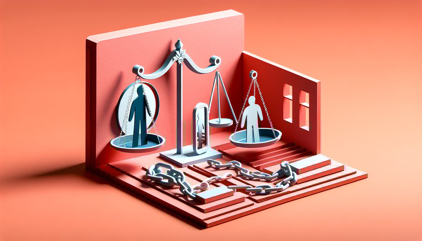 Paper art illustration for emotional dependency quiz on a coral background