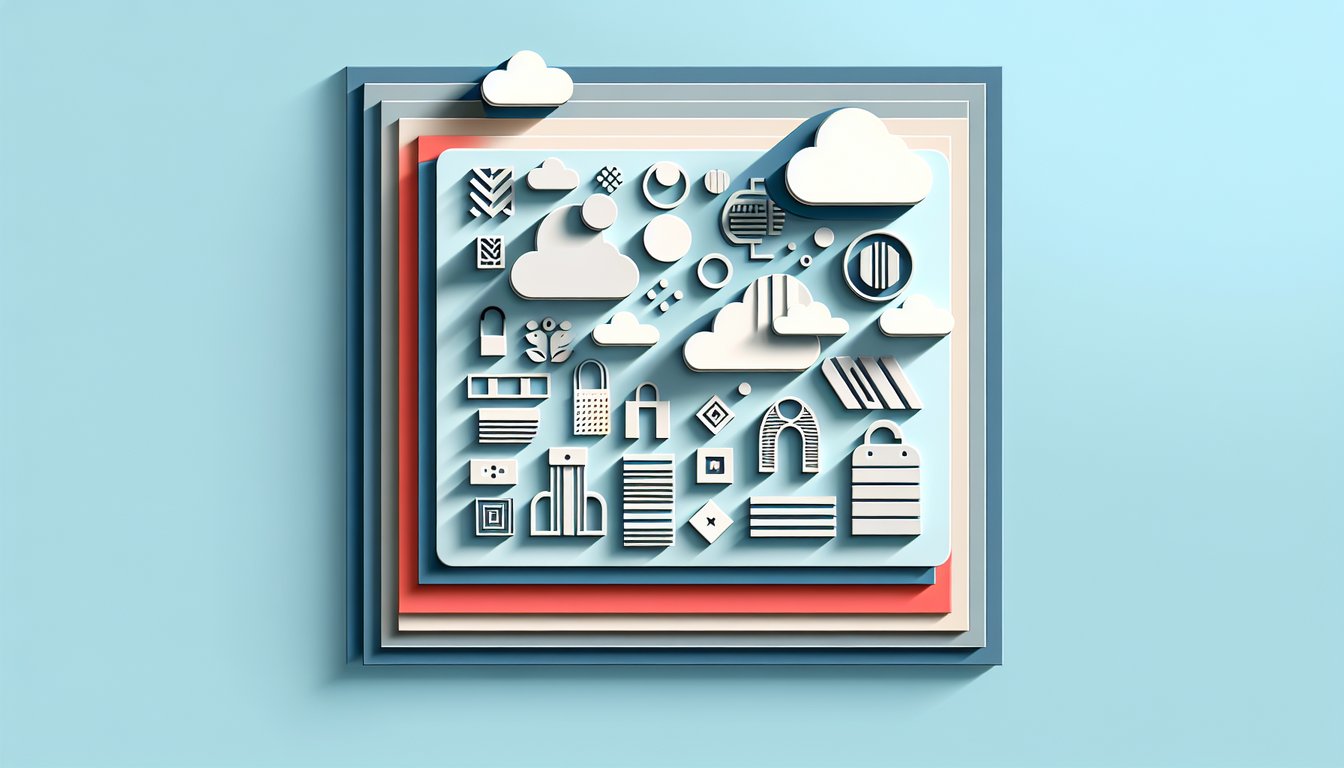 Paper art illustration for style matching brand quiz on a sky blue background