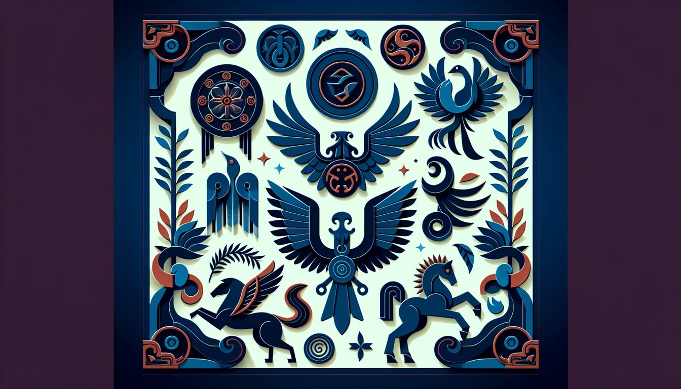 Paper art representing Winged Emblems Quiz for middle school history and culture review
