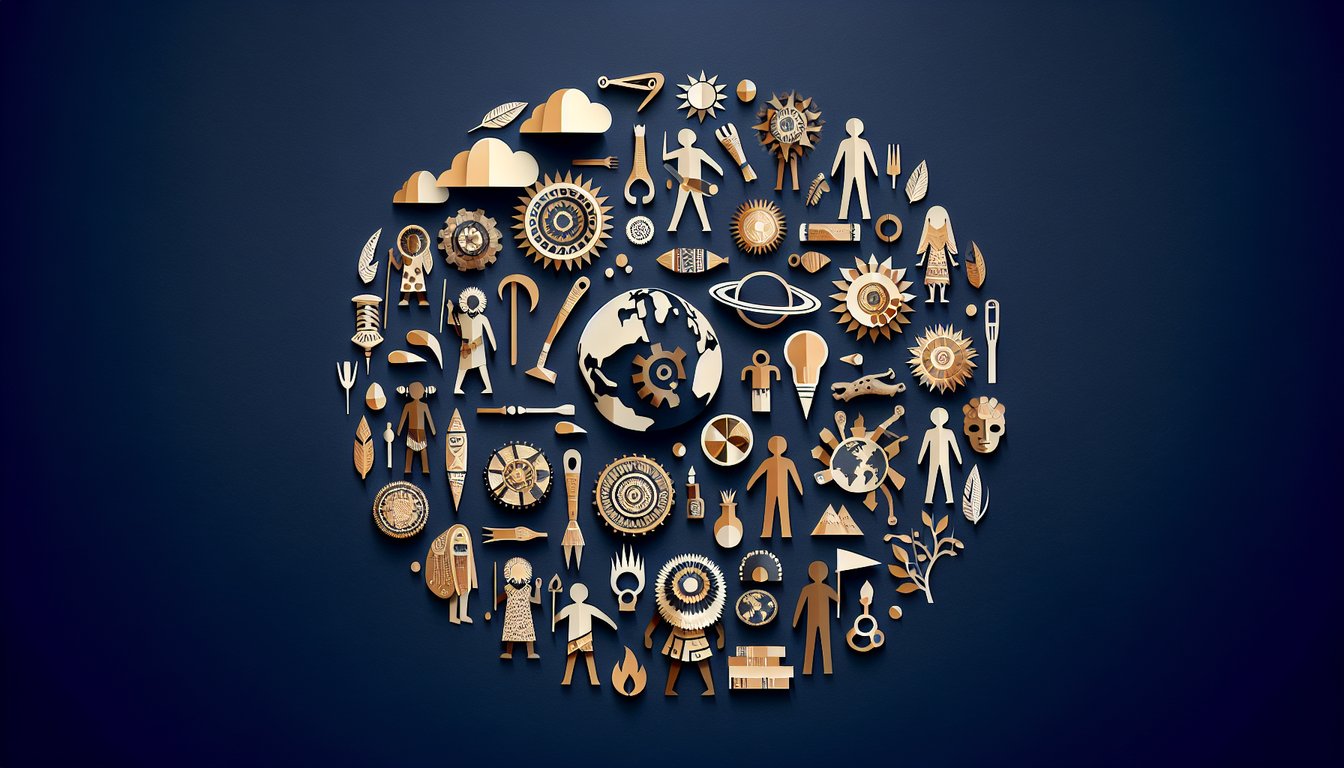 3D voxel art representation of the course Readings in Anthropology