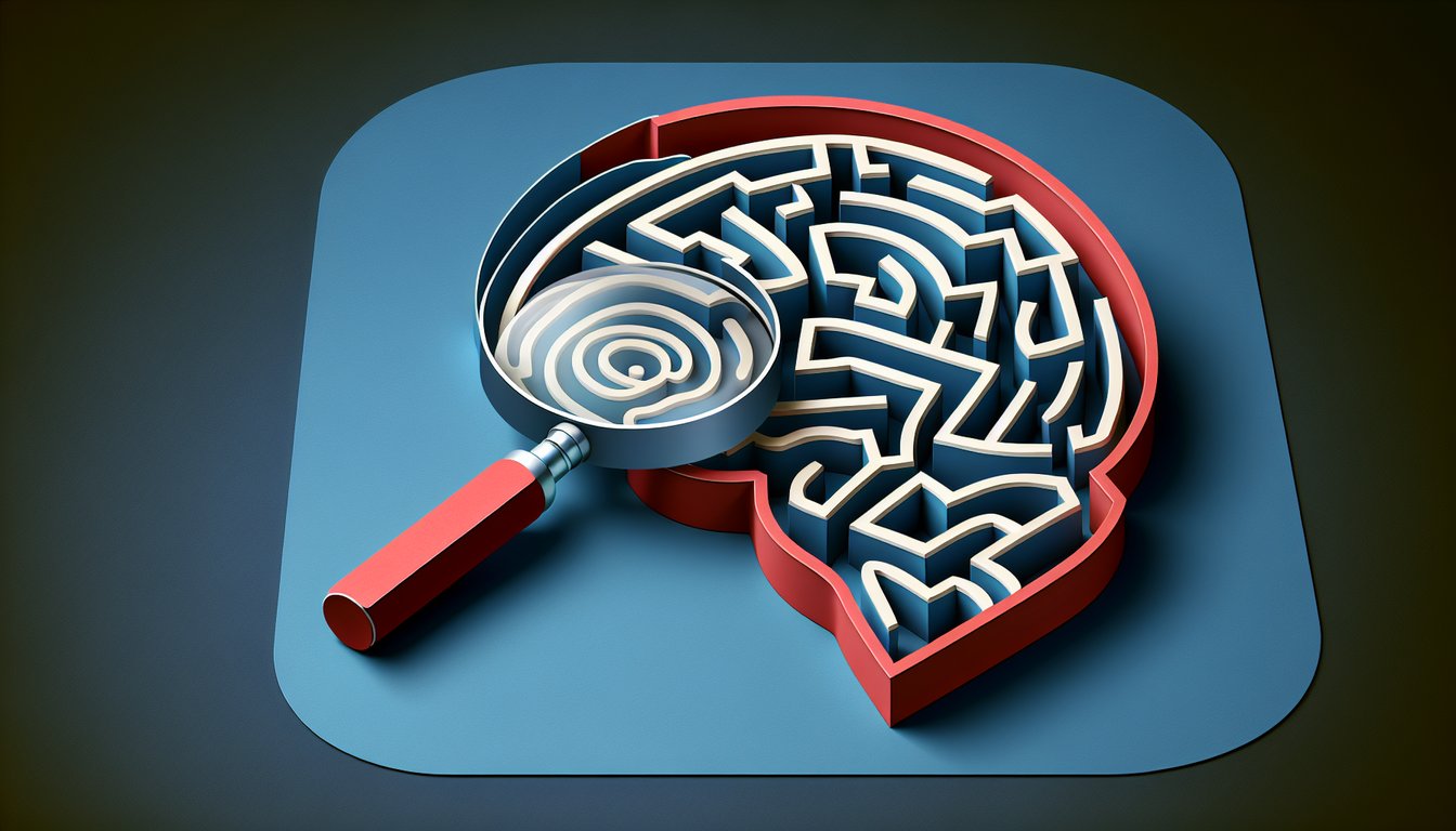 Paper art illustration for personality flaws quiz on dark blue background