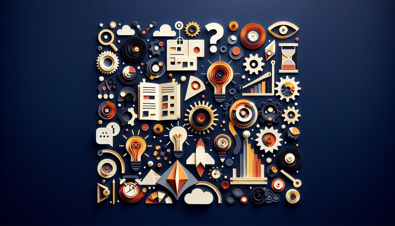 Colorful paper art promoting a trivia quiz about matching pornstar breast sizes