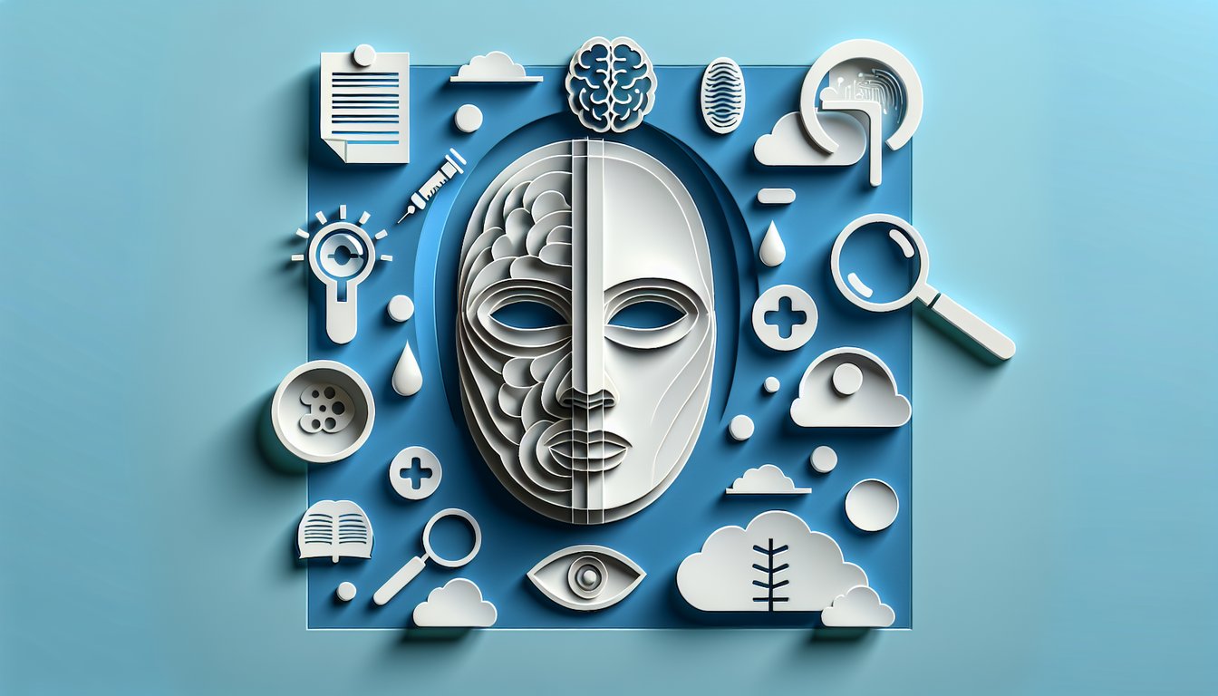 Illustration of a gaslighting quiz on a sky blue background promoting self-awareness and reflection.