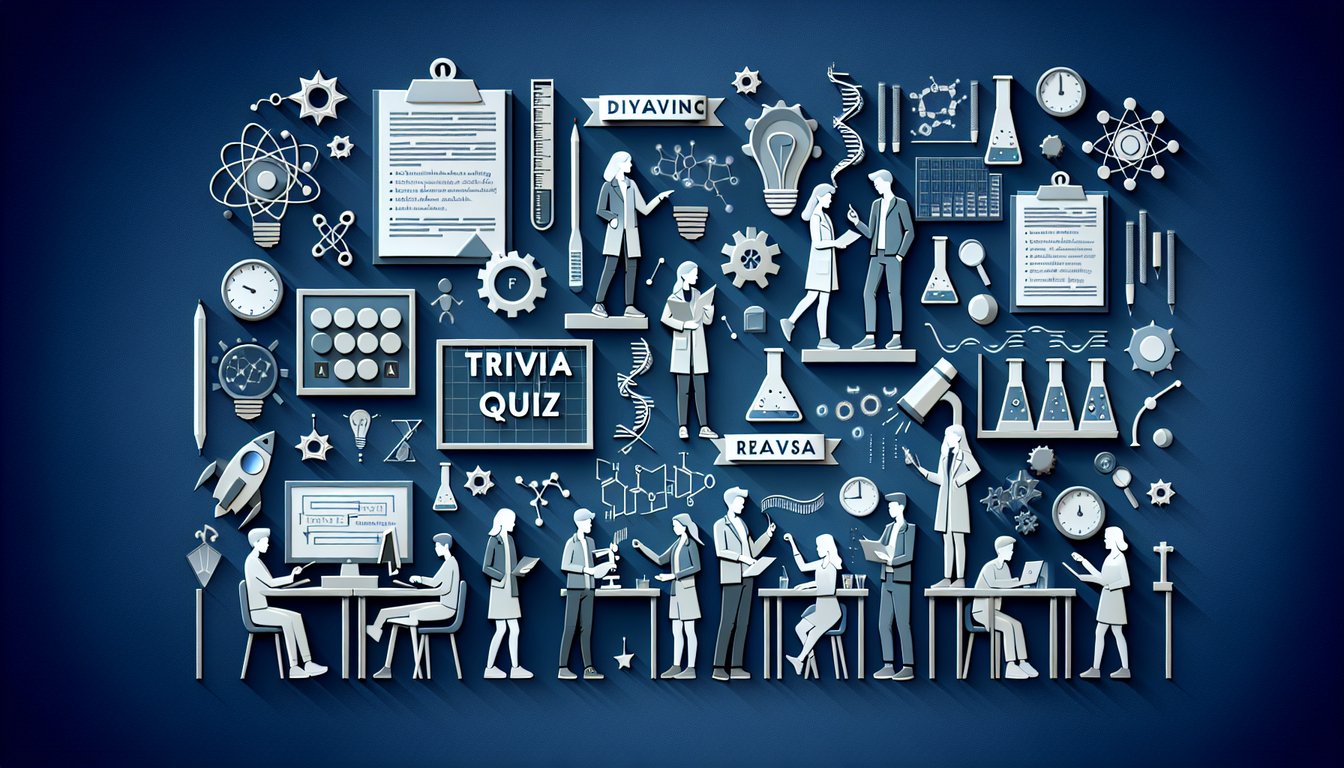 Paper art promoting ACT Science Challenge, a high school science reasoning and data interpretation quiz.