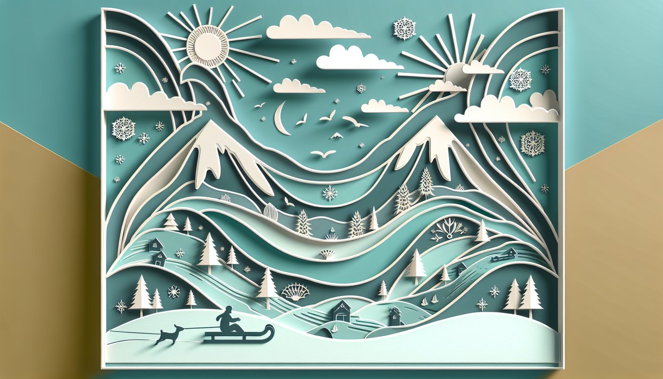 Paper art illustration featuring layered book pages and quiz text for The Giver Chapters 13-15 on teal background