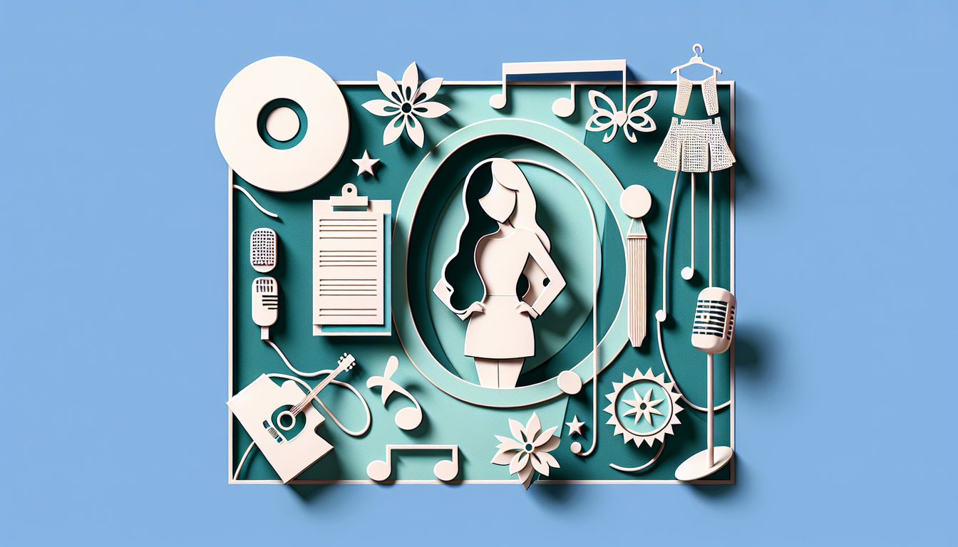 Paper art collage of four stylized figures with quiz text matching your personality to a Blackpink member on teal background