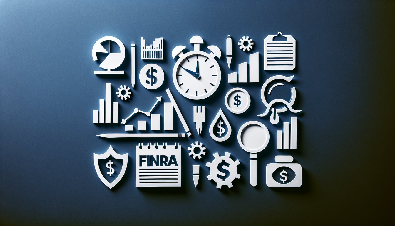 3D voxel art showcasing the FINRA Professional Exam Review course material