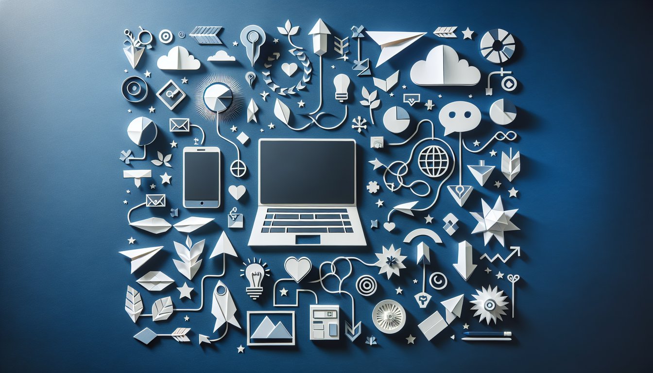 Colorful paper art depicting a quiz on Social Media Marketing Readiness