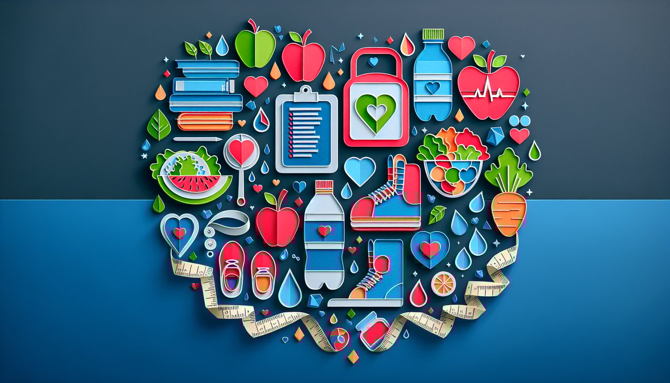 Colorful paper art promoting an Obesity Awareness Knowledge Quiz.
