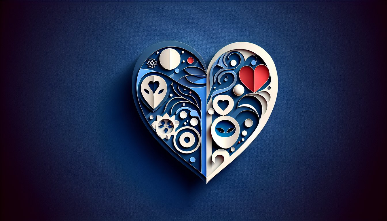 Paper art illustration for Downton Abbey personality quiz featuring kind Anna and sly OBrien figures on dark blue background