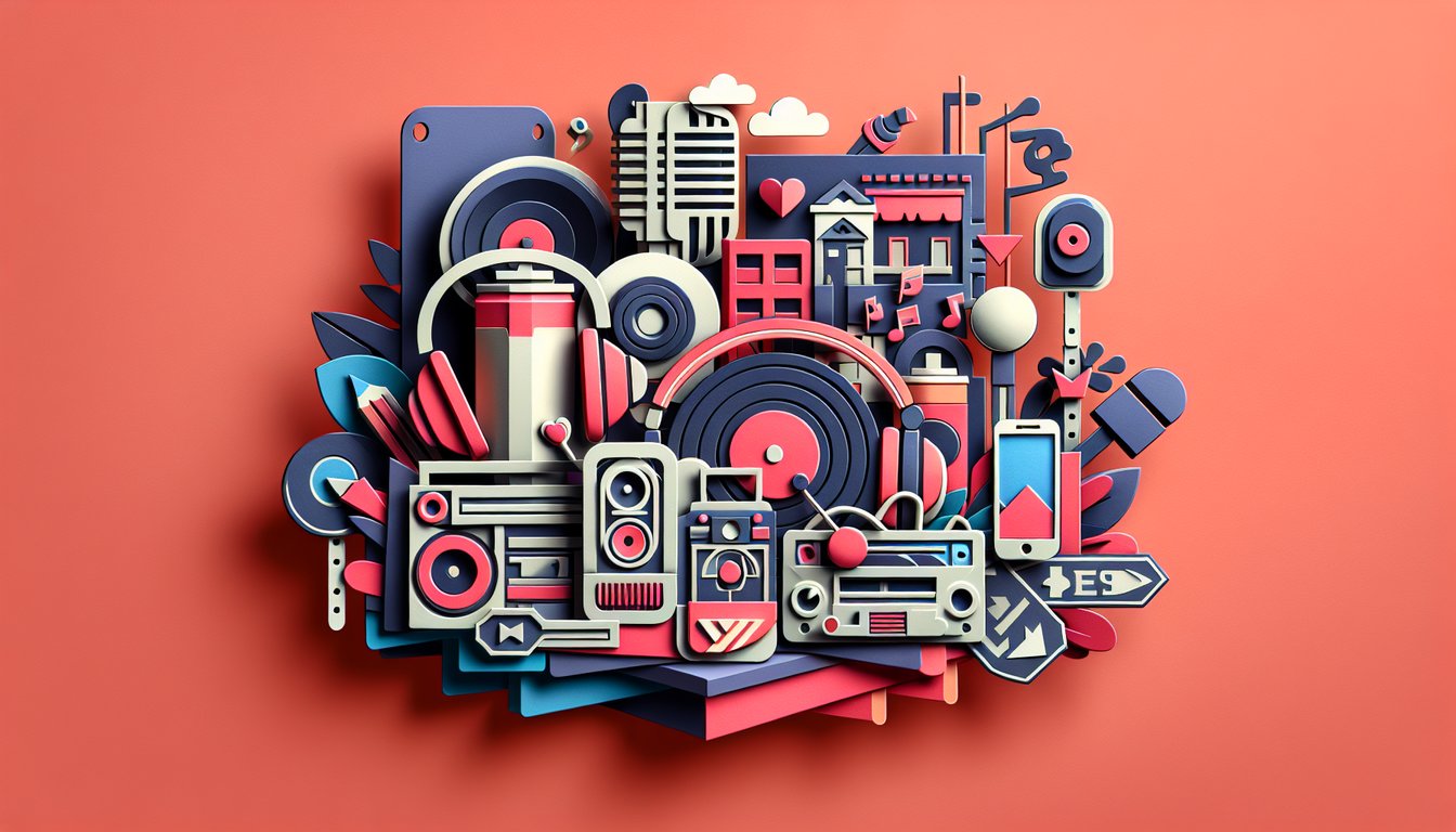 Paper art illustration of quiz prompt on coral background with stylized text about finding your ultimate hood name