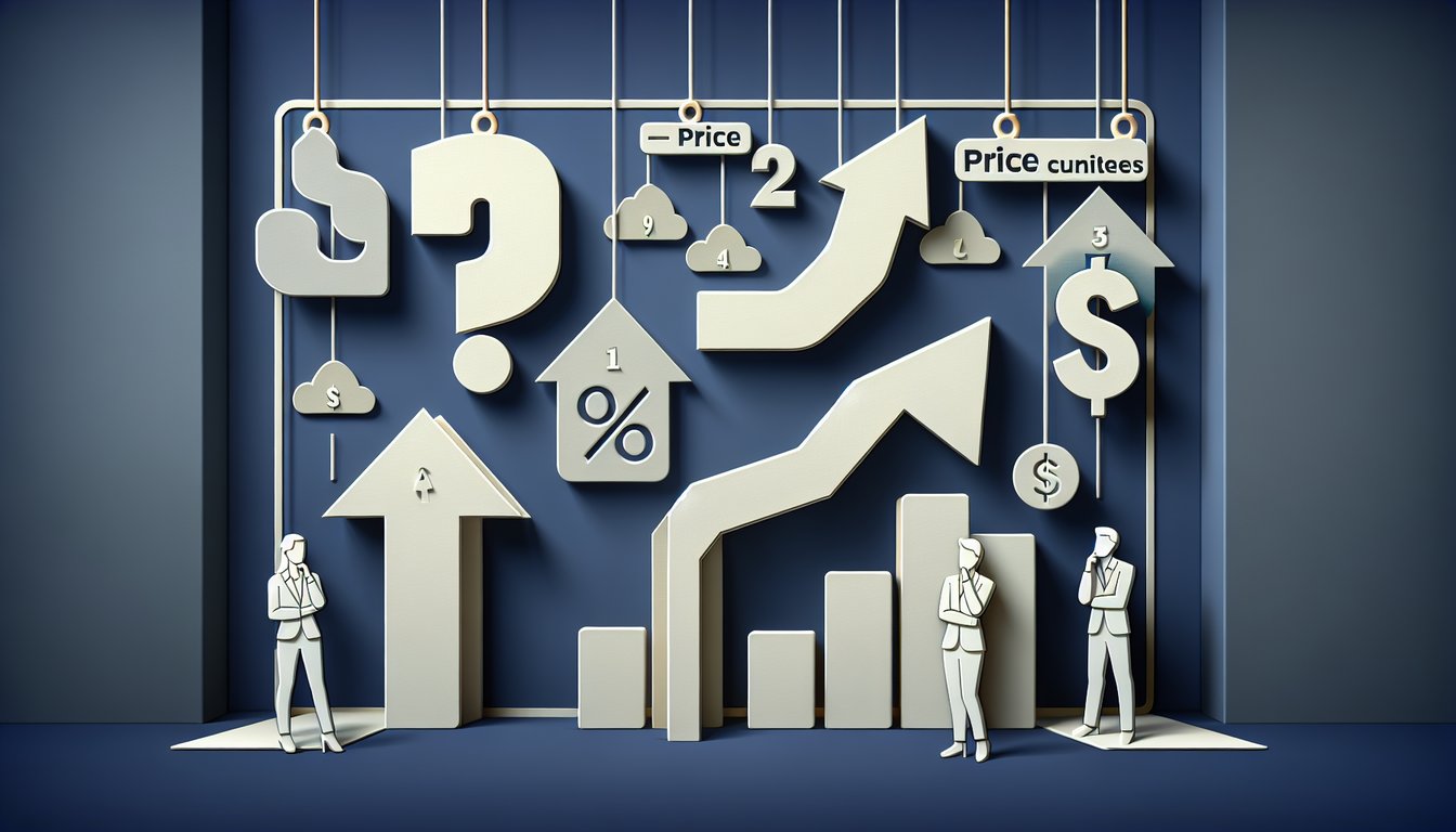 Paper art quiz illustration showing price ceiling and price floor charts on dark blue background