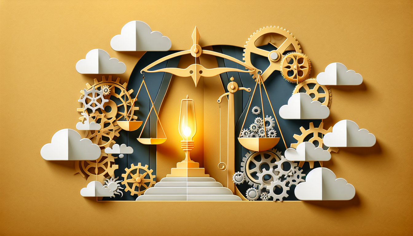 Paper art human silhouette puzzle pieces on golden yellow background evoking philosophy self discovery and perspective