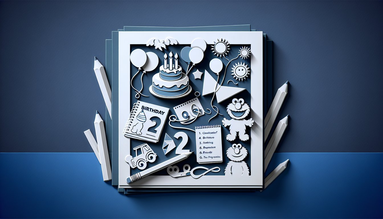 Elmo-themed quiz poster with paper art illustrations on a dark blue background