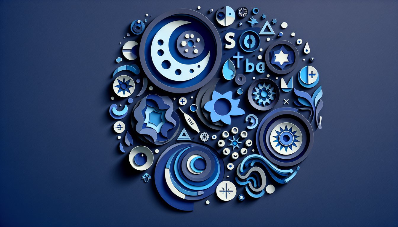 Paper art illustration for sigma test quiz on dark blue background