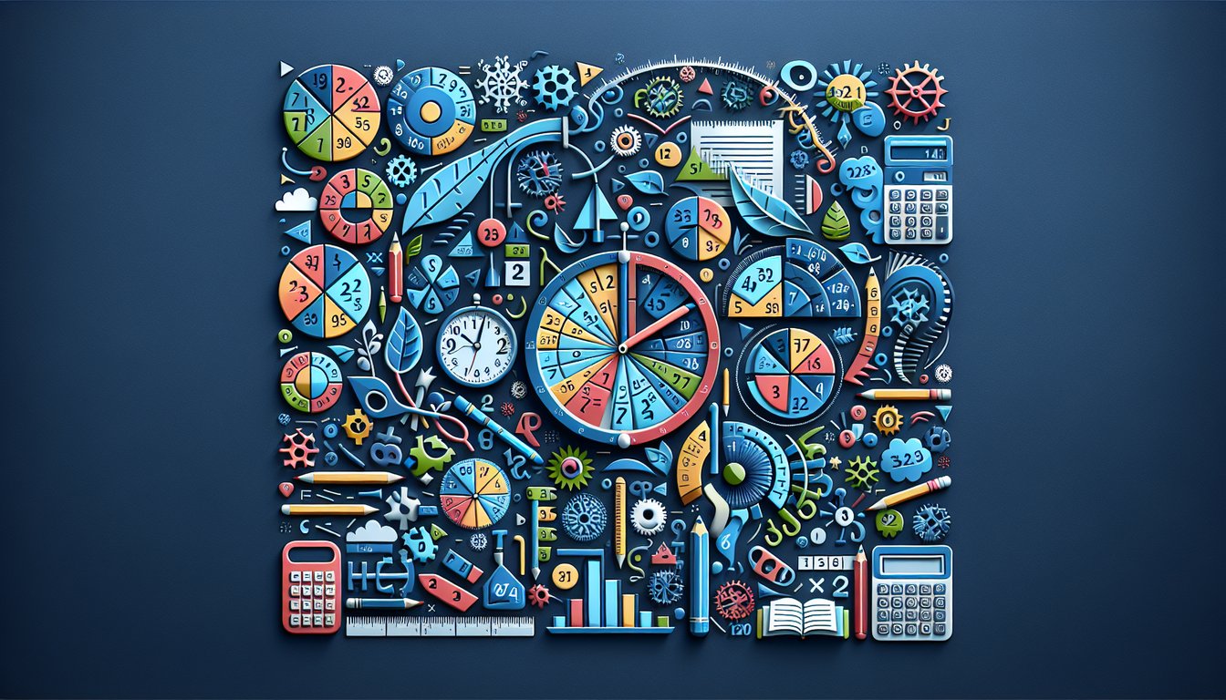 Colorful paper art promoting Decimal Mastery, a middle school decimal practice quiz.