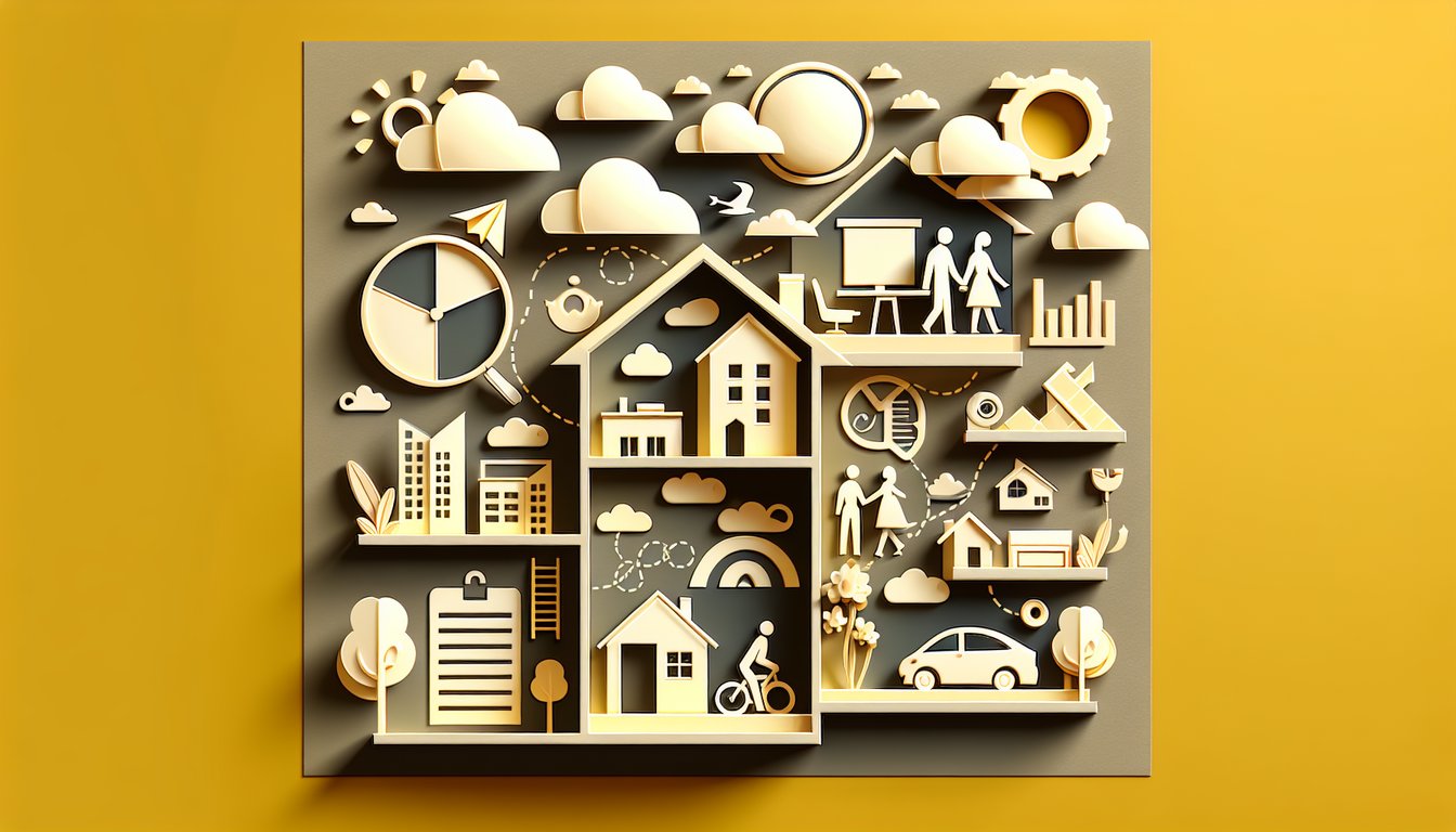 Paper art illustration for Am I Normal quiz on a golden yellow background