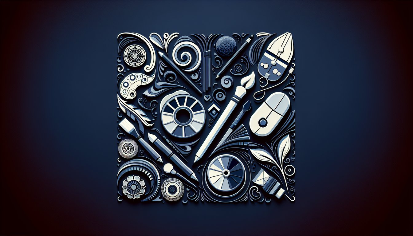 Colorful paper art illustrating a quiz on Graphic Design Fundamentals