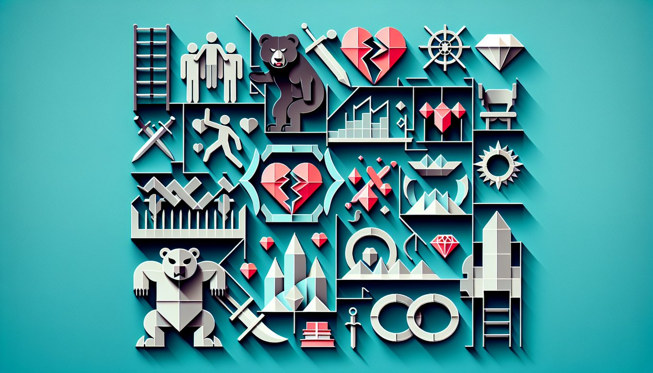 paper art illustration for twilight saga emmett cullen quiz on teal background with title text and decorative elements